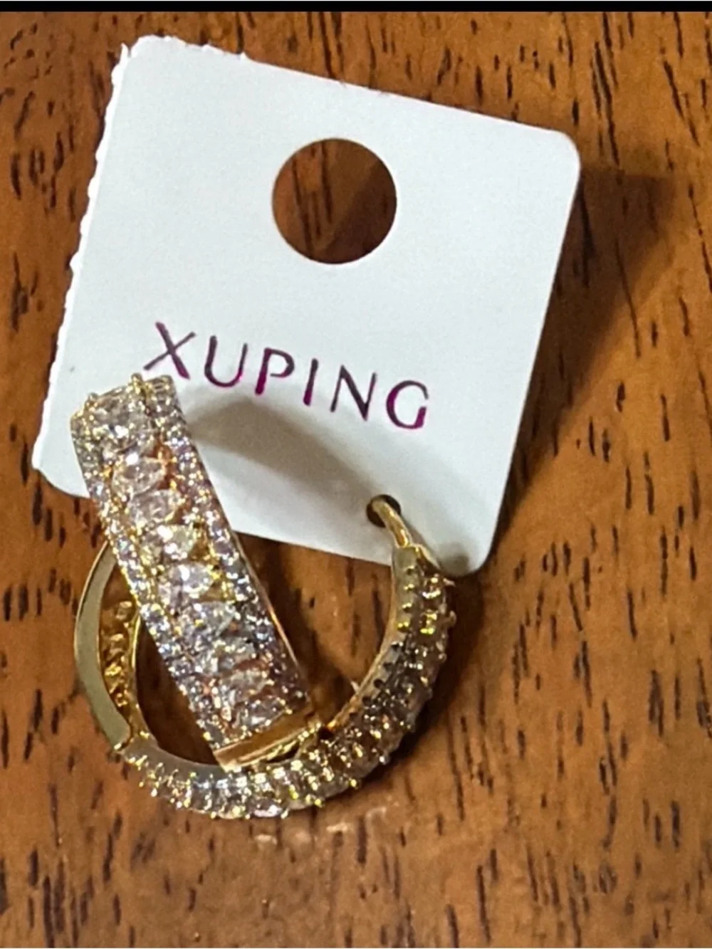 Ping Gold Chevron Hoop Earrings